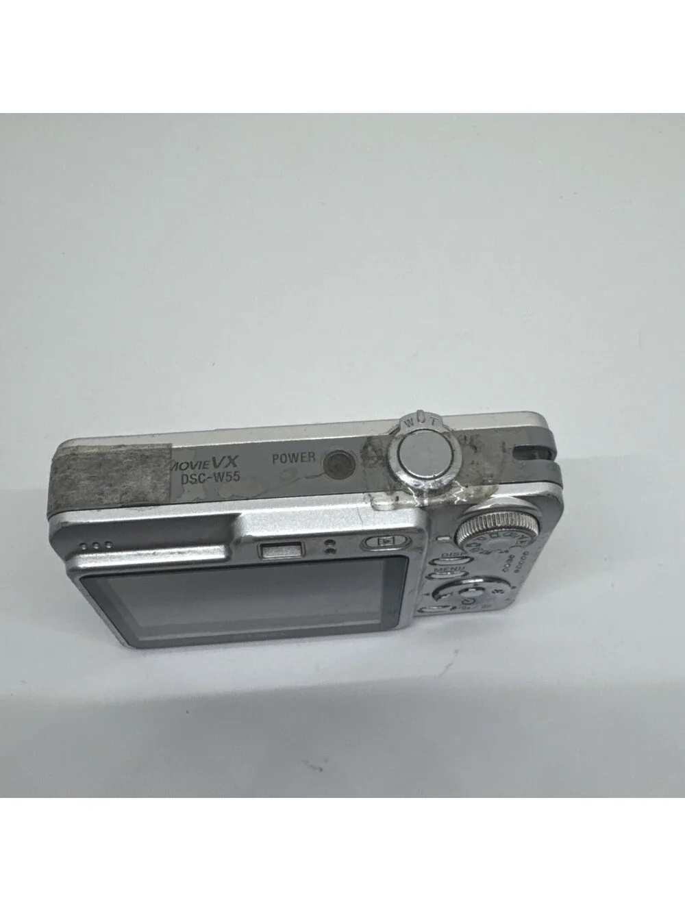 Sony Cyber-Shot DSC-W55 7.2MP Digital Camera Silver For PARTS - Powers On